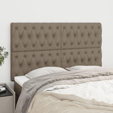 Cabeceros 4 unidades de tela gris taupe 80x7x78/88 cm de vidaXL, Cabeceros y pies de cama - Ref: Foro24-3116678, Precio: 154,...