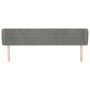 Cabecero de terciopelo gris claro 183x23x78/88 cm de vidaXL, Cabeceros y pies de cama - Ref: Foro24-3117204, Precio: 73,01 €,...