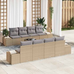 Conjunto de sofá de jardín 8 pcs Beige y gris ratán sintético en Sofás de exterior | Comprar online en Foru.es
