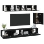 Set de muebles para TV 6 piezas madera contrachapada negro de vidaXL, Muebles TV - Ref: Foro24-3114615, Precio: 217,97 €, Des...