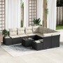 Conjunto de sofá de jardín 9 pcs Negro y crema ratán sintético en Sofás de exterior | Comprar online en Foru.es