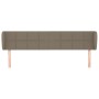 Cabecero de tela gris taupe 163x23x78/88 cm de vidaXL, Cabeceros y pies de cama - Ref: Foro24-3117154, Precio: 60,34 €, Descu...