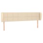 Cabecero de tela color crema 203x23x78/88 cm de vidaXL, Cabeceros y pies de cama - Ref: Foro24-3117171, Precio: 70,47 €, Desc...