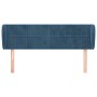 Cabecero de terciopelo azul oscuro 147x23x78/88 cm de vidaXL, Cabeceros y pies de cama - Ref: Foro24-3117196, Precio: 57,32 €...