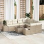Conjunto de sofá de jardín 9 pcs Beige y Crema ratán sintético en Sofás de exterior | Comprar online en Foru.es