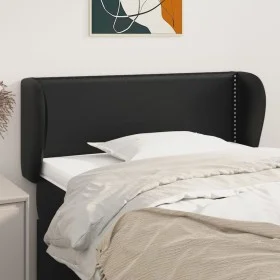 Black synthetic leather headboard 93x23x78/88 cm by vidaXL, Headboards and footboards - Ref: Foro24-3117082, Price: 43,94 €, ...