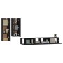 Set de muebles para TV 4 piezas madera contrachapada negro de vidaXL, Muebles TV - Ref: Foro24-3114631, Precio: 201,27 €, Des...