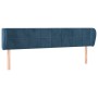 Cabecero de terciopelo azul oscuro 203x23x78/88 cm de vidaXL, Cabeceros y pies de cama - Ref: Foro24-3117214, Precio: 93,10 €...
