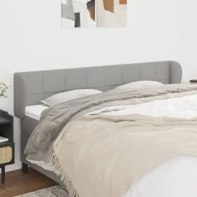 Cabecero de tela gris claro 203x23x78/88 cm de vidaXL, Cabeceros y pies de cama - Ref: Foro24-3117166, Precio: 73,65 €, Descu...