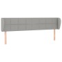 Cabecero de tela gris claro 203x23x78/88 cm de vidaXL, Cabeceros y pies de cama - Ref: Foro24-3117166, Precio: 75,72 €, Descu...
