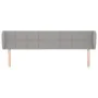 Light gray fabric headboard 203x23x78/88 cm by vidaXL, Headboards and footboards - Ref: Foro24-3117166, Price: 73,65 €, Disco...