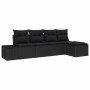 Conjunto de sofá de jardín 5 pcs Negro ratán sintético en Sofás de exterior | Comprar online en Foru.es