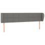 Cabecero de tela gris oscuro 163x23x78/88 cm de vidaXL, Cabeceros y pies de cama - Ref: Foro24-3117151, Precio: 81,38 €, Desc...