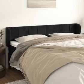 Black velvet headboard 183x23x78/88 cm by vidaXL, Headboards and footboards - Ref: Foro24-3117206, Price: 80,86 €, Discount: %
