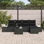 Conjunto de sofá de jardín 5 pcs Negro ratán sintético en Sofás de exterior | Comprar online en Foru.es