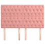 Cabeceros 4 unidades de terciopelo rosa 80x7x78/88 cm de vidaXL, Cabeceros y pies de cama - Ref: Foro24-3116727, Precio: 132,...