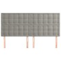 Cabeceros 4 unidades de terciopelo gris claro 90x5x78/88 cm de vidaXL, Cabeceros y pies de cama - Ref: Foro24-3116826, Precio...