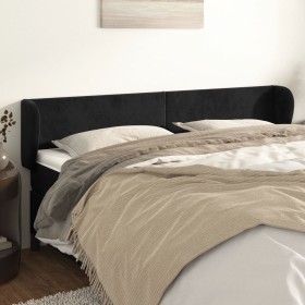 Cabecero de terciopelo negro 183x23x78/88 cm de vidaXL, Cabeceros y pies de cama - Ref: Foro24-3116926, Precio: 77,17 €, Desc...