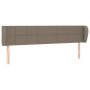 Cabecero de tela gris taupe 203x23x78/88 cm de vidaXL, Cabeceros y pies de cama - Ref: Foro24-3117170, Precio: 69,48 €, Descu...