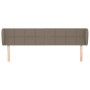 Cabecero de tela gris taupe 203x23x78/88 cm de vidaXL, Cabeceros y pies de cama - Ref: Foro24-3117170, Precio: 69,48 €, Descu...