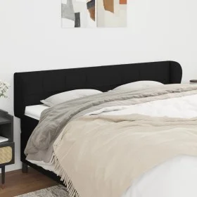 Cabecero de tela negro 183x23x78/88 cm de vidaXL, Cabeceros y pies de cama - Ref: Foro24-3117160, Precio: 70,59 €, Descuento: %