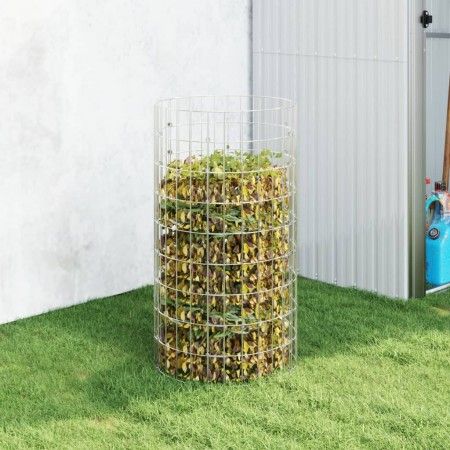 Compostador de jardín acero galvanizado Ø50x100 cm de vidaXL, Compostadores - Ref: Foro24-3115942, Precio: 48,06 €, Descuento: %