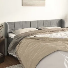 Light gray velvet headboard 203x23x78/88 cm by vidaXL, Headboards and footboards - Ref: Foro24-3117210, Price: 67,41 €, Disco...