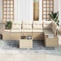 Conjunto de sofá de jardín 6 pcs Beige y Crema ratán sintético en Sofás de exterior | Comprar online en Foru.es