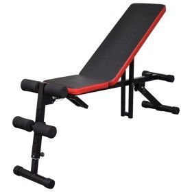 Banco de abdominales ajustable multi-posición de vidaXL, Bancos de ejercicio - Ref: Foro24-90641, Precio: 154,83 €, Descuento: %
