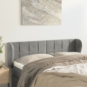 Cabecero de terciopelo gris claro 147x23x78/88 cm de vidaXL, Cabeceros y pies de cama - Ref: Foro24-3117192, Precio: 71,40 €,...