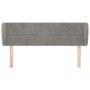 Cabecero de terciopelo gris claro 147x23x78/88 cm de vidaXL, Cabeceros y pies de cama - Ref: Foro24-3117192, Precio: 71,40 €,...