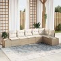 Conjunto de sofá de jardín 6 pcs Beige y Crema ratán sintético en Sofás de exterior | Comprar online en Foru.es