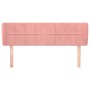 Cabecero de terciopelo rosa 147x23x78/88 cm de vidaXL, Cabeceros y pies de cama - Ref: Foro24-3117197, Precio: 63,72 €, Descu...