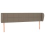Cabecero de tela gris taupe 183x23x78/88 cm de vidaXL, Cabeceros y pies de cama - Ref: Foro24-3117162, Precio: 66,97 €, Descu...
