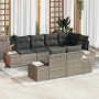 Conjunto de sofás de jardín 7 pcs Gris ratán sintético en Sofás de exterior | Comprar online en Foru.es