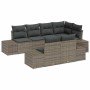 Conjunto de sofás de jardín 7 pcs Gris ratán sintético en Sofás de exterior | Comprar online en Foru.es