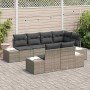 Conjunto de sofás de jardín 7 pcs Gris ratán sintético en Sofás de exterior | Comprar online en Foru.es