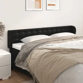 Cabecero de cuero sintético negro 183x23x78/88 cm de vidaXL, Cabeceros y pies de cama - Ref: Foro24-3117246, Precio: 64,09 €,...