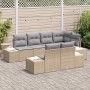 Conjunto de sofás de jardín 7 pcs Beige y Gris Claro en Sofás de exterior | Comprar online en Foru.es
