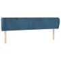 Cabecero de terciopelo azul oscuro 183x23x78/88 cm de vidaXL, Cabeceros y pies de cama - Ref: Foro24-3116928, Precio: 71,73 €...