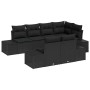 Conjunto de sofás de jardín 7 pcs Negro ratán sintético en Sofás de exterior | Comprar online en Foru.es