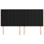 Cabeceros 4 unidades de terciopelo negro 90x5x78/88 cm de vidaXL, Cabeceros y pies de cama - Ref: Foro24-3116828, Precio: 112...