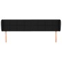 Cabecero de tela negro 163x23x78/88 cm de vidaXL, Cabeceros y pies de cama - Ref: Foro24-3117152, Precio: 69,42 €, Descuento: %