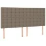 Headboards 4 units of taupe gray fabric 90x5x78/88 cm by vidaXL, Headboards and footboards - Ref: Foro24-3116784, Price: 148,...