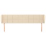 Cabecero de tela color crema 183x23x78/88 cm de vidaXL, Cabeceros y pies de cama - Ref: Foro24-3117163, Precio: 84,81 €, Desc...
