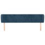 Cabecero de terciopelo azul oscuro 183x23x78/88 cm de vidaXL, Cabeceros y pies de cama - Ref: Foro24-3117208, Precio: 85,64 €...