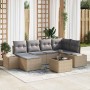 Conjunto de sofá de jardín con cojín 6 pcs Beige y Gris Claro en Sofás de exterior | Comprar online en Foru.es