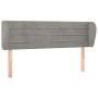 Cabecero de terciopelo gris claro 147x23x78/88 cm de vidaXL, Cabeceros y pies de cama - Ref: Foro24-3117332, Precio: 64,25 €,...