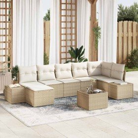 Conjunto de sofá de jardín 7 pcs Beige ratán sintético en Sofás de exterior | Comprar online en Foru.es