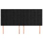Cabeceros 4 unidades de terciopelo negro 100x5x78/88 cm de vidaXL, Cabeceros y pies de cama - Ref: Foro24-3116834, Precio: 10...